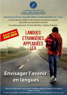 FLSH Agadir ouverture de la filière Langues Etrangères Appliquées