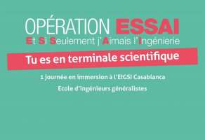 EIGSI Casablanca Opération ESSAI 2019 inscriptions