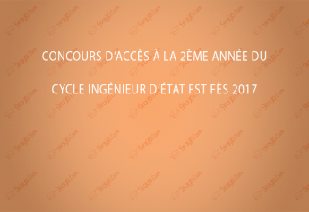 Concours d’accès à la 2ème année du cycle Ingénieur d’Etat FST Fès 2017