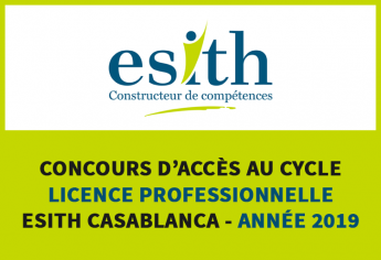 Concours d'accès au cycle Licence Professionnelle à ESITH Casablanca 2019