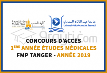 Concours d'accès à la Faculté de Médecine et de Pharmacie de Tanger 2019