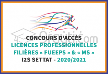 Concours d'accès aux Licences Professionnelles de l'I2S Settat 2020-2021