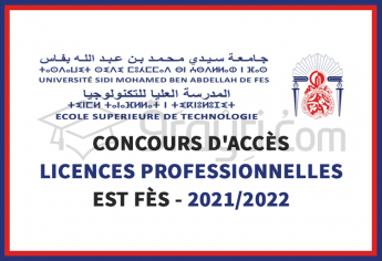Concours d'accès aux Licences Professionnelles de l'EST Fès 2021-2022