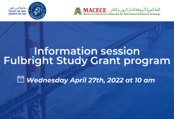 Session d'information sur Fulbright Study Grant Program - Mercredi 27 avril 2022
