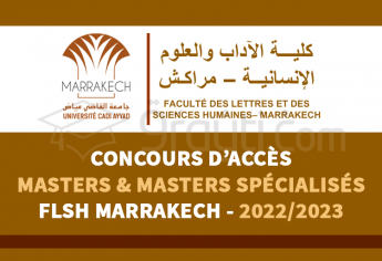 Concours d’accès aux Masters et Masters Spécialisés de FLSH Marrakech 2022-2023