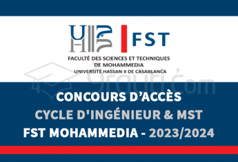 Concours cycle d'ingénieur et Masters Sciences et Techniques de FST Mohammedia 2023-2024