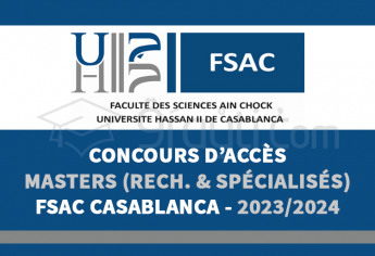 Concours Masters de FS Aïn Chock Casablanca 2023-2024