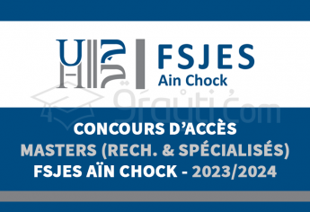 Concours Masters de FSJES Aïn Chock 2023-2024