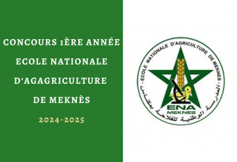 Concours Ecole Nationale d'Agriculture (ENA) de Meknès 2024-2025