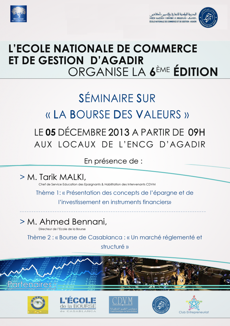 Visite bourse de Casablanca à ENCG Agadir