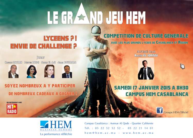 HEM - Le Grand JEU HEM - début de la compétition le 17 janvier à HEM Casablanca