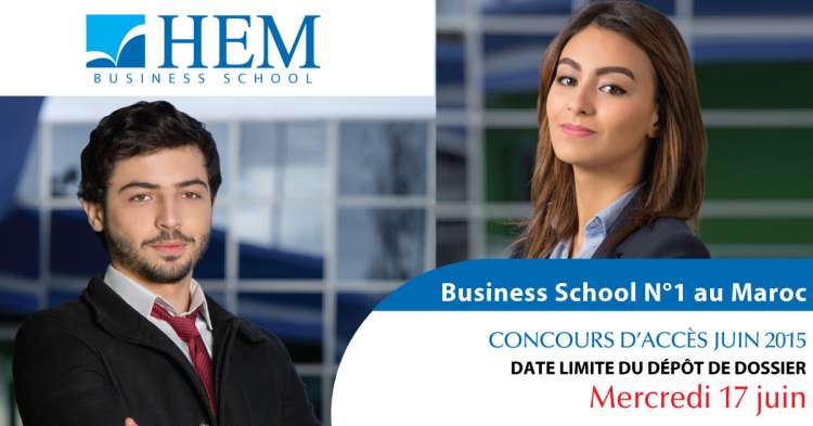HEM - Concours d'accès session du mois de Juin à HEM Business School