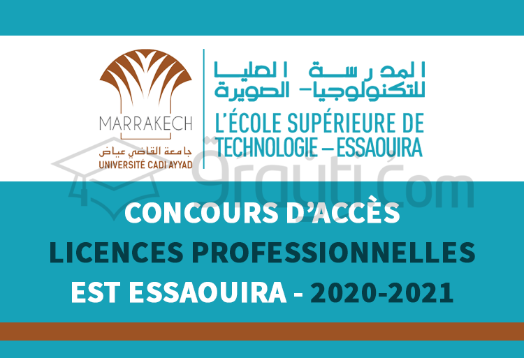 Concours d'accès aux Licences Professionnelles de l'EST Essaouira 2020-2021