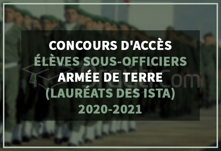 Concours d'accès au cycle des Élèves Sous-Officiers de l'Armée de Terre pour les lauréats des ISTA 2020-2021
