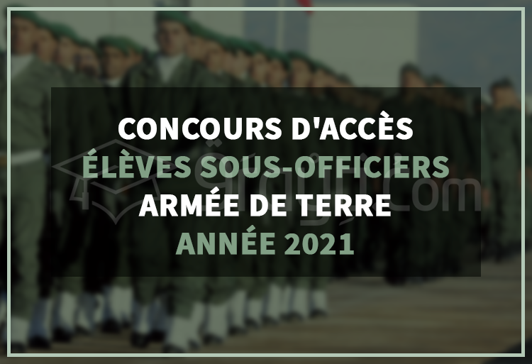 Concours d'accès au cycle des Élèves Sous-Officiers de l'Armée de Terre 2021