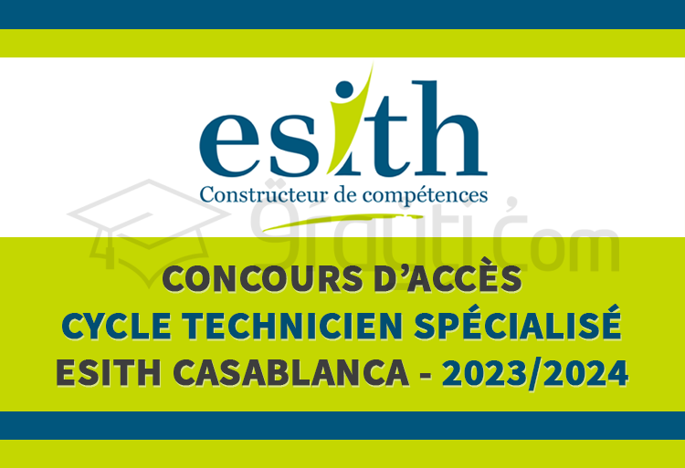Concours cycle Technicien Spécialisé de l'ESITH Casablanca 2023-2024