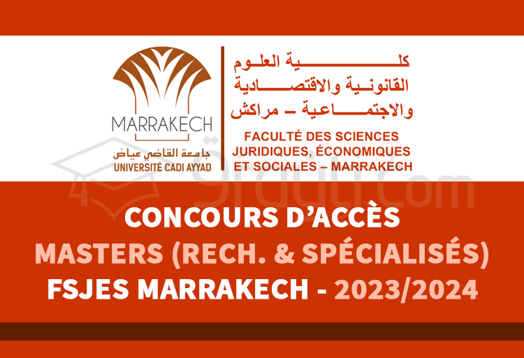 Concours Masters de FSJES Marrakech 2023-2024