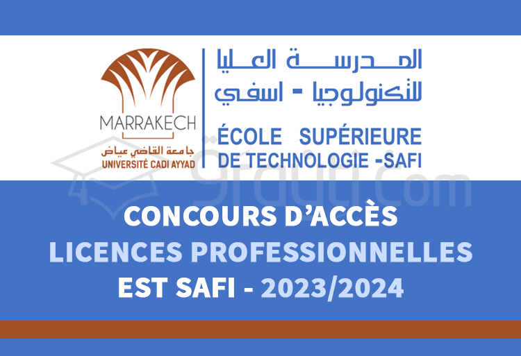 Concours Licences Professionnelles de l'EST Safi 2023-2024